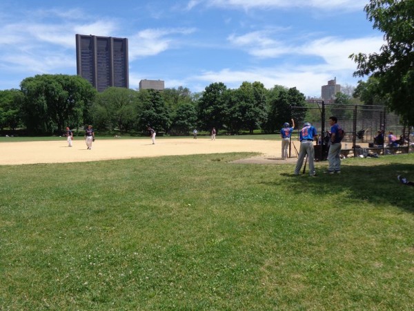 Baseball, trénink - Central Park, New York