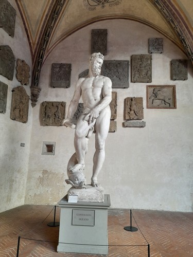 Socha v galerii Borgello - Florencie, Itálie