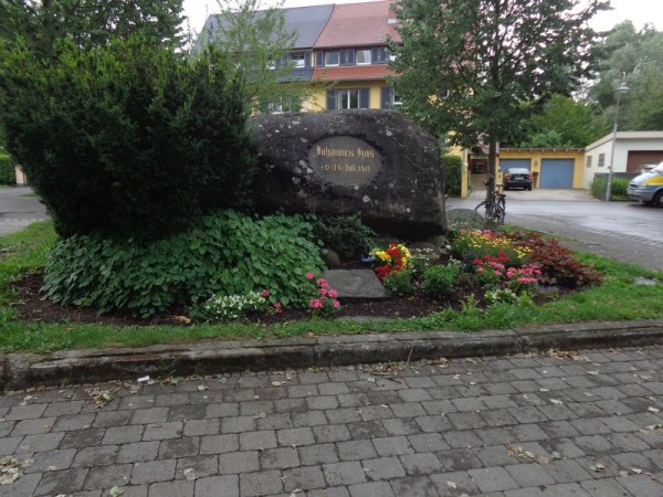 Husův kámen, z druhé strany - Kostnice, Německo
