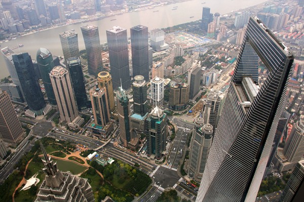 Mrakodrap Shanghai Tower, výhled - Šanghaj, Čína