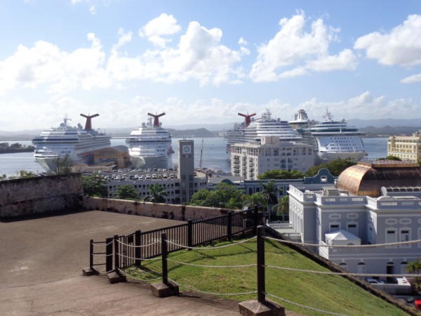 Portoriko - San Juan, lodě v přístavu