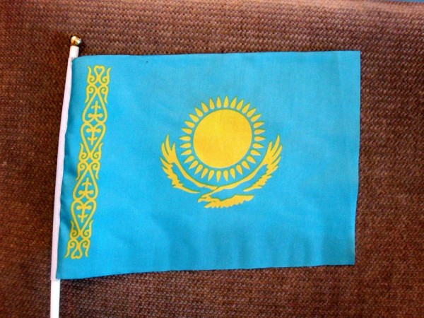 Kazašská vlajka - Almaty, Kazachstán
