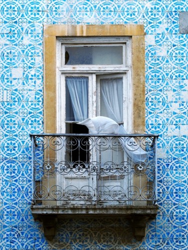 Lisabon - azulejos, obklad balkon