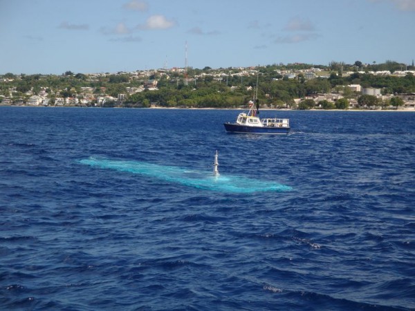 Vynoření ponorky - Barbados, Karibik