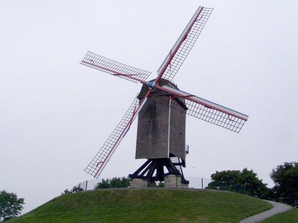 Větrný mlýn, Bruggy - Belgie