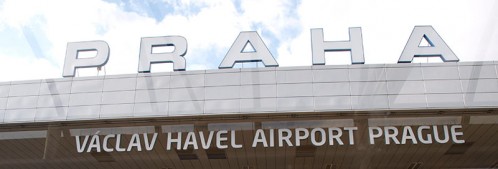 Terminál 1 - Nápis Letiště Václava Havla  Praha