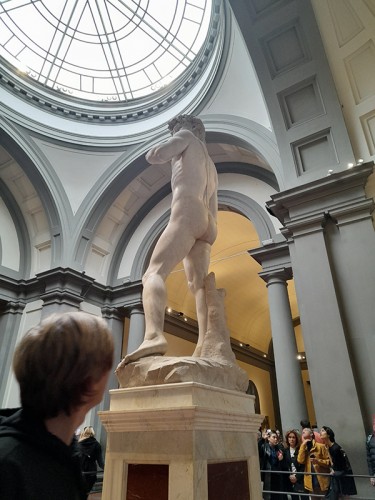 Socha Davida zezadu, galerie Accademia - Florencie, Itálie