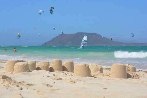Vodní sporty, hrad z písku -  Fuerteventura