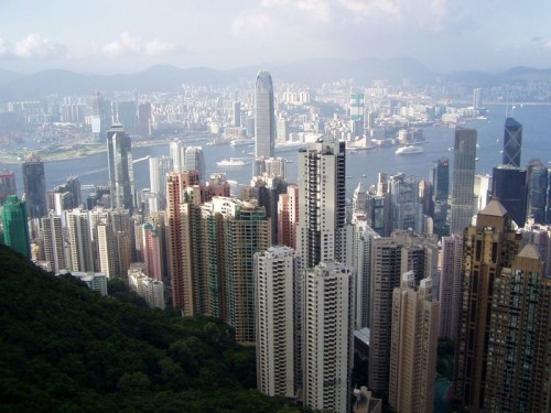 Central a Kowloon z Peaku - Hongkong