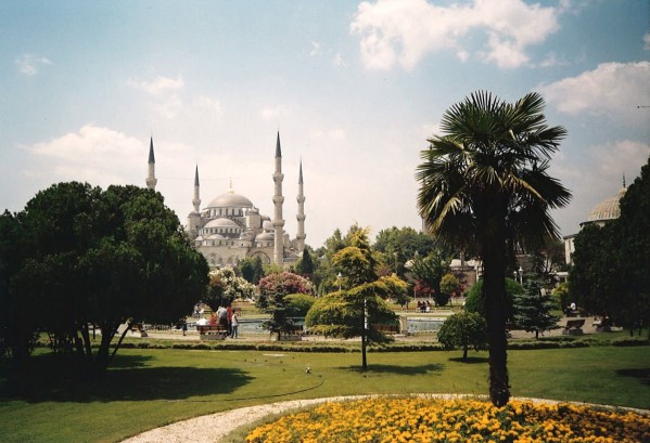 Modrá mešita, park - Istanbul, Turecko