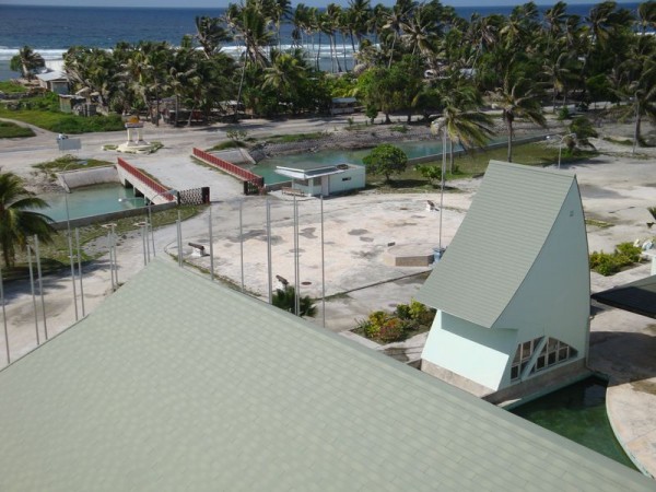 Parlament Kiribati, pohled ze zhora - Vánoční ostrov - Kriribati