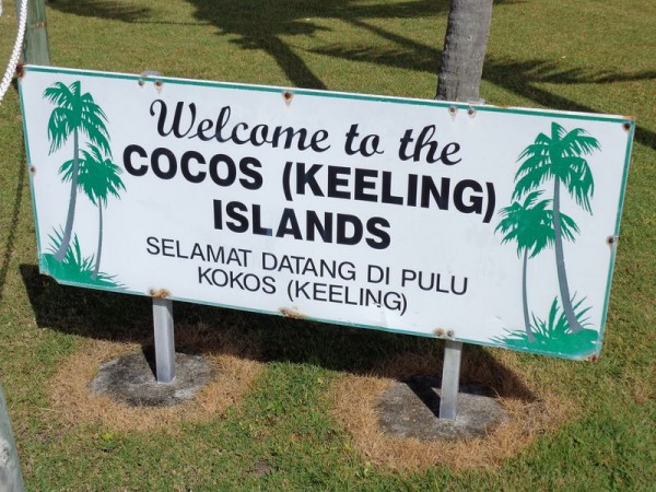 Cedule na letišti - Kokosové ostrovy