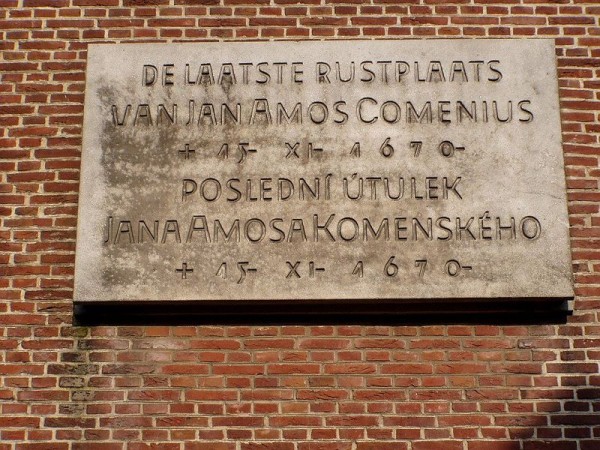 Muzeum Jana Amose Komenského, pamětní deska - Naarden, Nizozemsko