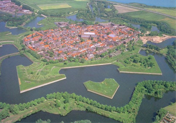 Naarden, letecky - Nizozemsko