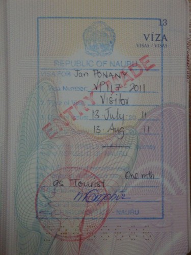 Nauruské vízum