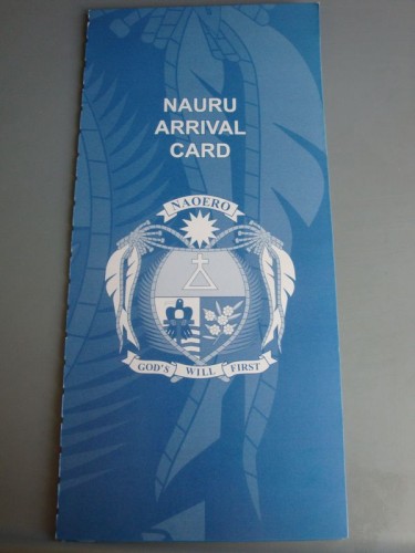 Příletová karta na Nauru