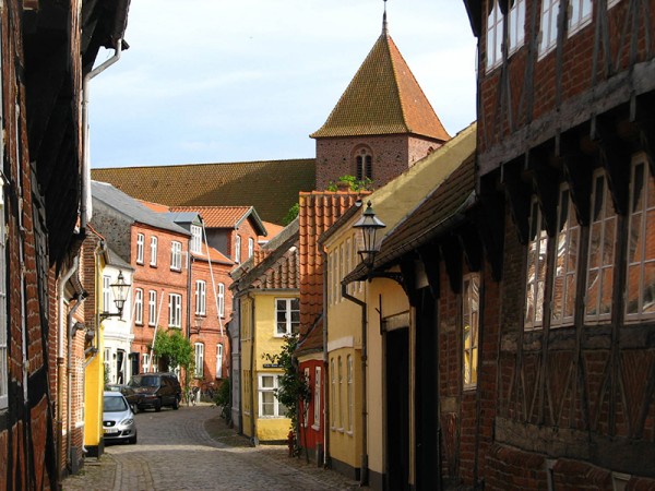 Ribe - ulička, Dánsko