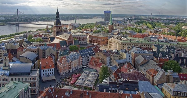 Riga, pohled na město - Lotyšsko