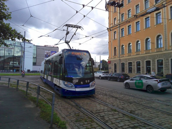 Tramvaj v Rize - Riga, Lotyšsko