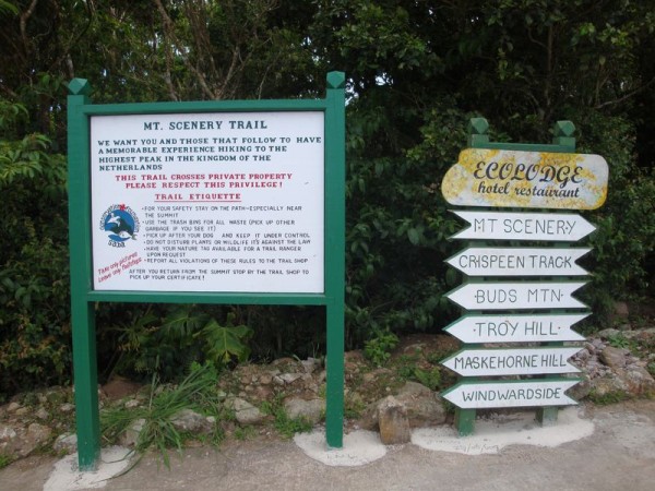Mount Scenery, cedule - Saba, Karibik