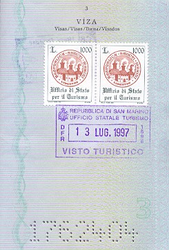 Vízum 97 - San Marino