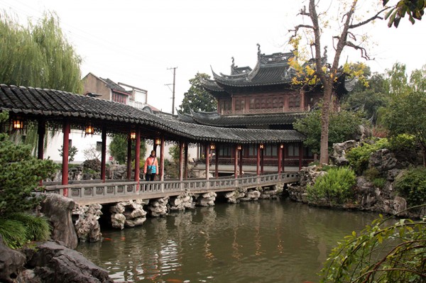 Zastřešený most, Yuyuan Garden - Šanghaj, Čína