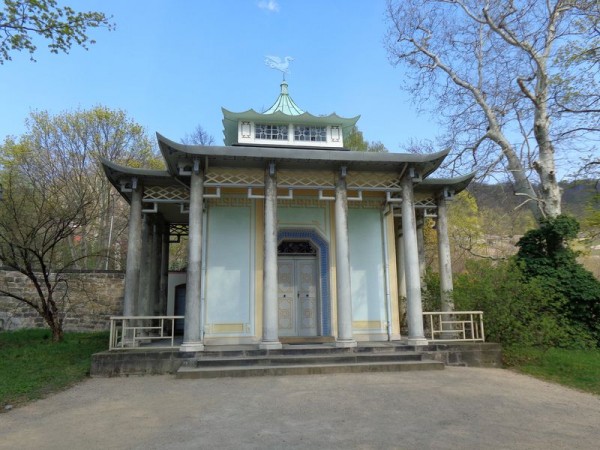 Čínský pavilon, zámek Pillnitz - zámky Sasko, Německo