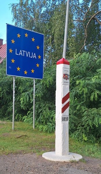 Litva patník cedule hranice