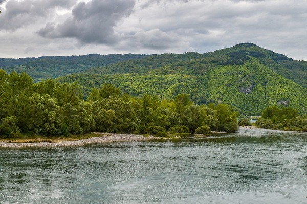 Řeka Drina v parku Tara - Srbsko