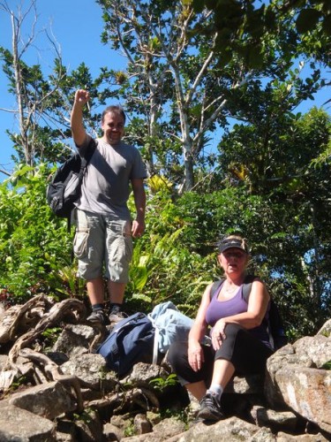 Zdenča a David na Gros Pitonu - výstup na Piton, Svatá Lucie, Karibik