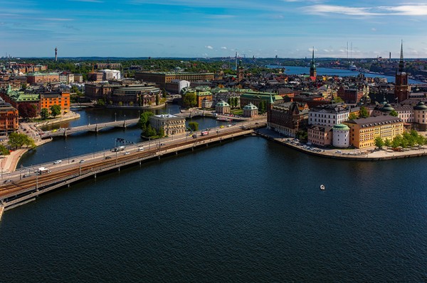 Pohled na město - Stockholm, Švédsko