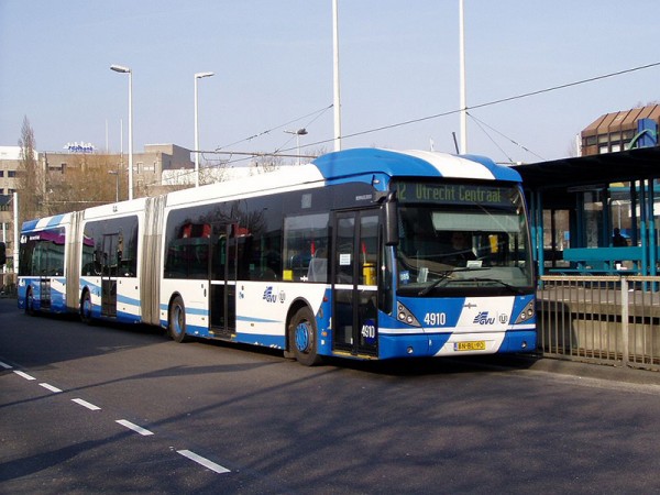 Doublekloubák 4910 na lince 12 - Utrecht, Nizozemsko