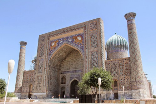Samarkand, mešita - Uzbekistán