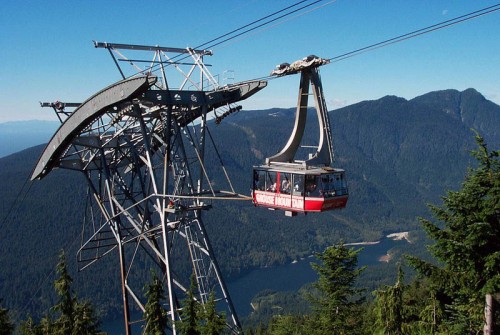 Lanovka na Grouse Mountain Vancouver