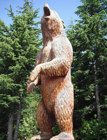 Socha medvěda Stanleyho park Vancouver