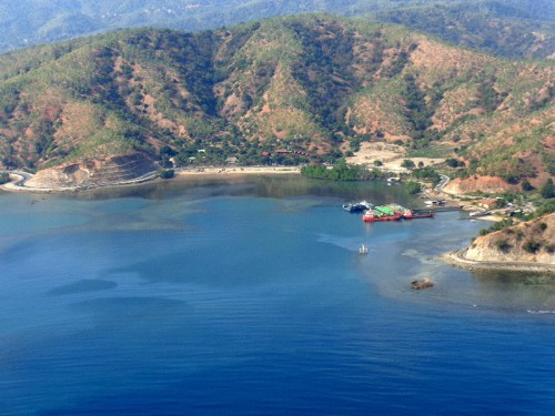 Pobřeží Východního Timoru z letadla