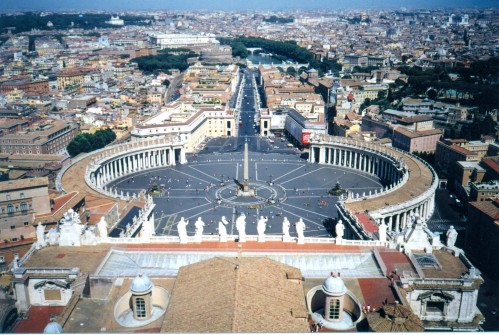Řím - pohled z kopule baziliky sv. Petra